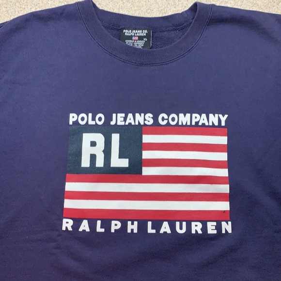 Vintage early 80’s Ralph Lauren Polo Jeans oversized-sweatshirt pull over crew - Picture 3 of 16